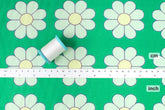 Japanese Fabric The Most Fun Flowers - green - 50cm